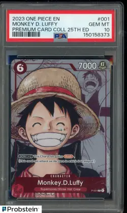 2023 One Piece EN Premium Card Coll.25th ED #001 Monkey.D.Luffy PSA 10 - Image 1