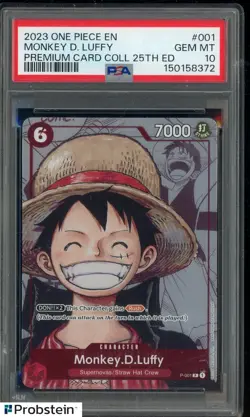 2023 One Piece EN Premium Card Coll.25th ED #001 Monkey.D.Luffy PSA 10 - Image 1