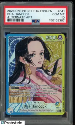 2026 One Piece OP14-EB04 EN #041 Boa Hancock Alternate Art PSA 10 - Image 1
