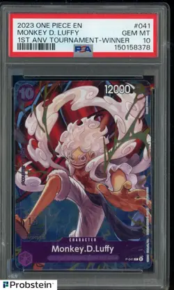 2023 One Piece EN 1st ANV Tournament Winner #041 Monkey.D.Luffy PSA 10 - Image 1