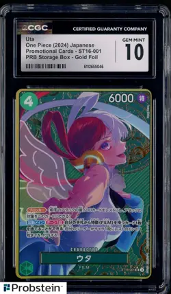 2024 One Piece Japanese PRB Storage Box #st16-001 Uta Gold Foil CGC 10 GEM MINT - Image 1