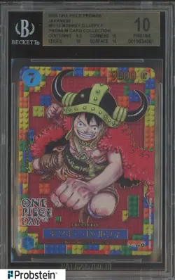 2025 One Piece Japanese Promo #P100 Monkey.D.Luffy BGS 10 PRISTINE - Image 1