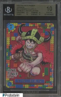 2025 One Piece Japanese Promo #P100 Monkey.D.Luffy BGS 10 PRISTINE - Image 1