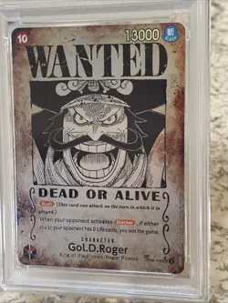 PSA GEM MINT 10 ~ 2025 ONE PIECE OP-13-118 ~ GOL D. ROGER ~ "WANTED" ALT ART - Image 3