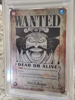 PSA GEM MINT 10 ~ 2025 ONE PIECE OP-13-118 ~ GOL D. ROGER ~ "WANTED" ALT ART - Image 4