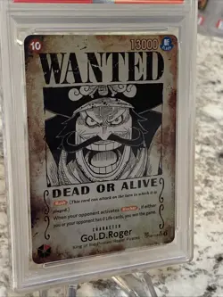 PSA GEM MINT 10 ~ 2025 ONE PIECE OP-13-118 ~ GOL D. ROGER ~ "WANTED" ALT ART - Image 5