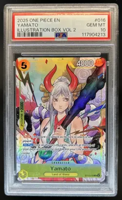 2025 One Piece Illustration Box V2 Yamato #ST13-016 PSA 10 GEM MINT - Image 1