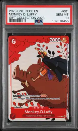 Monkey.D.Luffy (Gift Collection) P-001 One Piece Promotion (PSA 10 GEM MINT) - Image 1