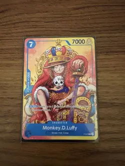 Bandai Monkey.D.Luffy P-043 Foil Promo One Piece CCG Promotion Cards 7000 Power - Image 1