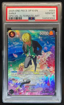 2025 One Piece Royal Blood Sanji Special Alt Art #ST14-003 PSA 10 GEM MINT - Image 1