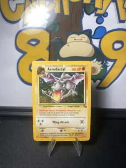 Pokemon TCG Aerodactyl 1/62 Fossil Unlimited Holo Rare Vintage 1999 WOTC - Image 4