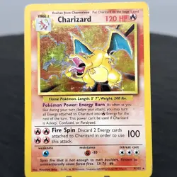 Charizard 4/102 Base Set Holo Rare Unlimited WOTC Pokemon TCG Vintage MP 🔥 - Image 1