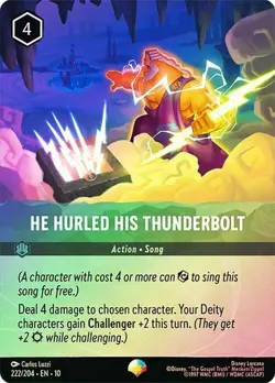 He Hurled His Thunderbolt 222/204 Whispers in the Well Disney Lorcana EPIC - Image 1