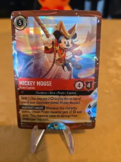 Disney Treasure Lorcana Mickey Mouse Pirate Captain Foil Promo - Image 1
