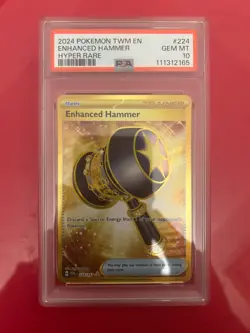PSA 10 2024 Pokemon TWM EN Enhanced Hammer Hyper Rare #224 GEM MINT Slab - Image 1