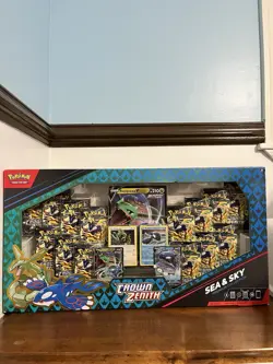 No Box Pokemon TCG Crown Zenith Sea and Sky Premium Collection BOX NOT INCLUDED - Image 1