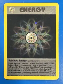 Rainbow Energy 17/82 Team Rocket Holo Pokemon TCG - Image 1