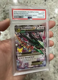 2021 POKEMON CELEBRATIONS RAYQUAZA EX GEM MT CLASS.COLL-ROARING SKIES PSA 10 - Image 1