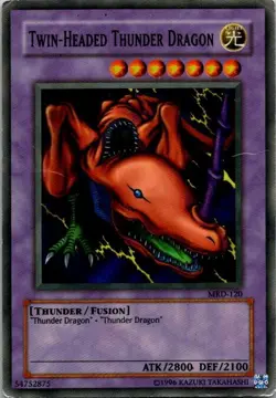 Twin-Headed Thunder Dragon MRD-120 Super Rare Holo DM/Creases - Image 1