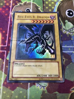 Yugioh Red-Eyes B. Dragon SDJ-001 Ultra Rare Unlimited DMG - Image 1