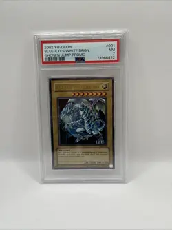 Yu-Gi-Oh Blue-Eyes White Dragon JMP-001 Ultra Rare Shonen Jump 2002 PSA 7 NM - Image 1