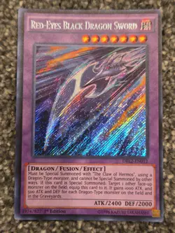 Red-Eyes Black Dragon Sword DRL2-EN012 Secret Rare 1st Ed LP Yu-Gi-Oh - Image 1