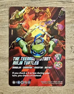 TMNT Teenage Mutant Ninja Turtles UVS Universus Alt Art Character Card CH-R-ALT - Image 1