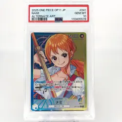 One Piece Card PSA 10 Nami OP11-041 L Alt Art Parallel Japanese [10] - Image 1