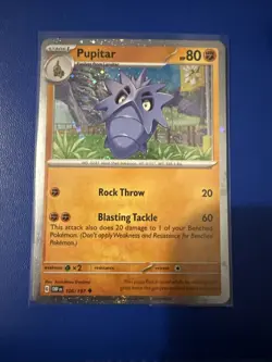 Pokemon TCG Obsidian Flames Pupitar Card Cosmo Holo Blister Promo (106/197) New - Image 1