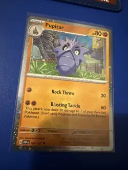 Pokemon TCG Obsidian Flames Pupitar Card Cosmo Holo Blister Promo (106/197) New - Image 2