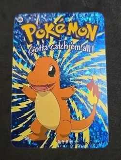 Charmander #004 2000 Pokemon Vending Prism Holo Sticker Card - Image 1