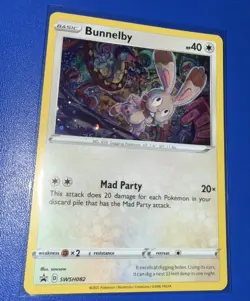 Pokemon Bunnelby TCG Sword & Shield SWSH082 Holo Promo Card Pack Fresh MINT - Image 2