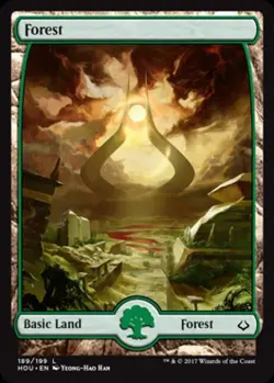 Forest -Foil Medium Play MTG Hour of Devastation - Image 1