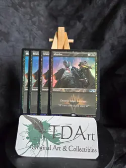 4x (Playset) MURDER ~ LP/NM ~ MTG Magic- 110 M19 FNM Promo FOIL - Image 1