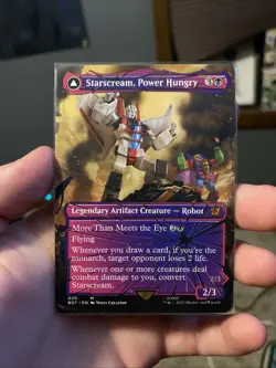 Mtg Transformers Starscream, Power Hungry Borderless Shattered Glass NM - Image 2