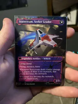 Mtg Transformers Starscream, Power Hungry Borderless Shattered Glass NM - Image 3