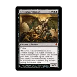 WOTC MtG Rise of the Eldrazi Hellcarver Demon (MR) EX - Image 1