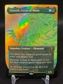 🌈 Omnath, Locus of Mana - Textured Foil Borderless - MTG Commander Masters NM - Image 1