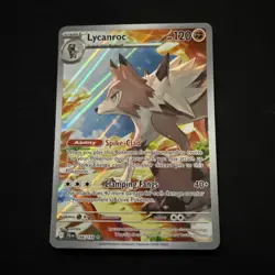 2025 Pokemon SV Journey Together JTG EN Lycanroc Illustration Rare #166/159 - Image 1