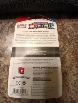 1 Pokemon TCG Sword & Shield Battle Styles Blister Pack Charmander NEW - Image 3