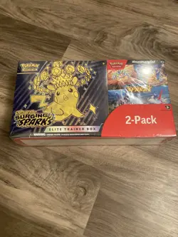 Pokemon Surging Sparks ETB + Booster Bundle 2-Pack Costco Exclsv New Sealed i - Image 3