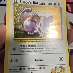 Lt. Surge's Rattata 015/034 & Lt. Surge’s Raticate 016/034 Trading Card Classic - Image 2