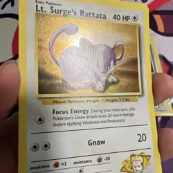 Lt. Surge's Rattata 015/034 & Lt. Surge’s Raticate 016/034 Trading Card Classic - Image 3