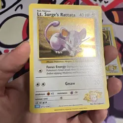 Lt. Surge's Rattata 015/034 & Lt. Surge’s Raticate 016/034 Trading Card Classic - Image 4