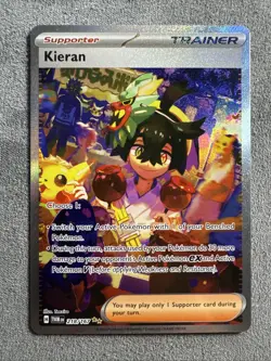 Pokemon TCG Kieran Sir Twilight Masquerade Holo Card 218/167 - Image 1