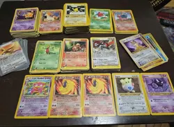 Pokemon TCG Vintage Bulk Lot Wotc Ereaders 300 Cards Gym Neo Ex Series Look Read - Image 1