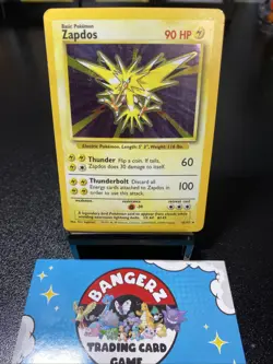 Zapdos 16/102 Base Set Holo Unlimited Rare Card Pokemon Card 1999 WoTC MP - Image 4