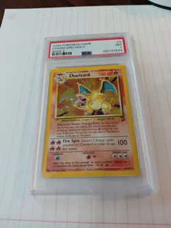 Pokemon TCG Charizard Holo Rare Card Base Set, PSA 7 - Image 2