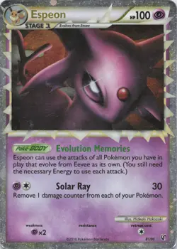 Espeon 81/90 Prime Heartgold Soulsilver Undaunted Ultra Rare Pokemon Card HP/DMG - Image 1