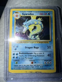 Pokemon Gyarados 006/102 Base Set Holo Rare 100 HP Card 1999 - Image 1